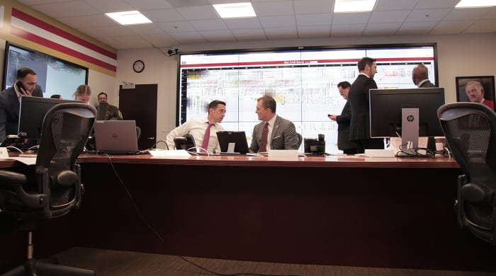 It was the first draft for 49ers head coach Kyle Shanahan (left) and GM John Lynch.